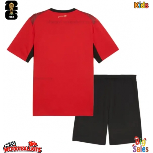 Egypt Replica Home Stadium Kit for Kids World Cup 2026 Short Sleeve (+ pants)